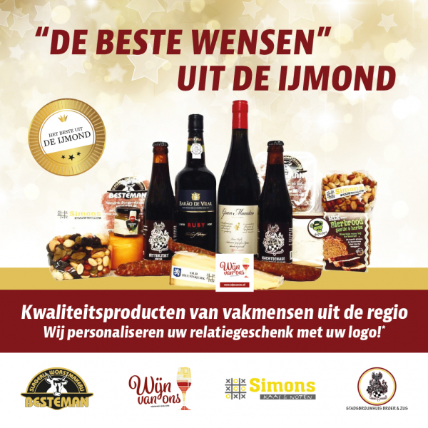 Kerstpakket uit de IJmond Wijn Van Ons Beverwijk